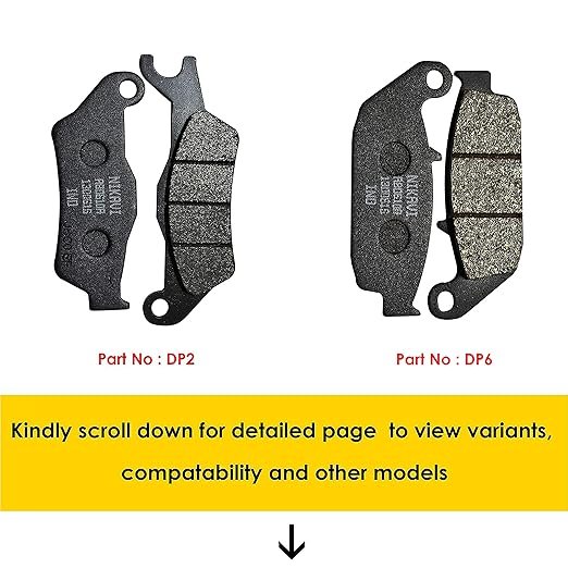 DP2 - DP6 Front&Rear - Combo Brake Disc Pads Compatible for Suzuki Gixxer (all models) (Copy) - Image 2
